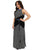 Adrianna Papell - 11242661 Mixed Print Maxi Dress in White and Black