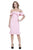 Shail K - 31600 Ruffled Off-Shoulder Spandex Sheath Dress in Pink