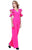 Shail K - 31665 V Neck Ruffled Cold Shoulder Jumpsuit In Pink