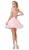 Dancing Queen - 3167 Appliqued Illusion Bodice Tulle Dress In Pink