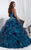 Tiffany Homecoming - 56230 Slim Straps Beaded Organza Ballgown In Blue