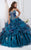 Tiffany Homecoming - 56230 Slim Straps Beaded Organza Ballgown In Blue
