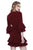 Shail K - 31700 Spandex Pleated Ruffled Cocktail Dress in Red