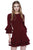 Shail K - 31700 Spandex Pleated Ruffled Cocktail Dress in Red