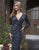 Primavera Couture - 3171 Geometric Sequined Long Sleeve Gown In Blue
