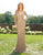 Primavera Couture - 3171 Geometric Sequined Long Sleeve Gown In Nude
