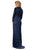 Primavera Couture - 3172 High Neck Beaded Long Sleeve Sheath Gown In Blue