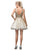 Dancing Queen - 3178 Embellished V-neck A-line Dress In Gold