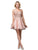 Dancing Queen - 3178 Embellished V-neck A-line Dress In Pink