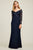 Tadashi Shoji - Sequin Embellished Off-Shoulder Dress In Blue