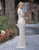 Primavera Couture - 3180 Sequined Long Sleeves Evening Gown In Nude and Silver