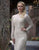 Primavera Couture - 3180 Sequined Long Sleeves Evening Gown In Nude and Silver