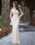 Primavera Couture - 3181 Sequined Long Sleeves Sheath Gown In Nude and Silver