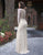 Primavera Couture - 3181 Sequined Long Sleeves Sheath Gown In Nude and Silver