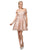 Dancing Queen - 3184 Embellished Plunging Off-Shoulder A-line Dress In Pink