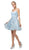 Dancing Queen - 3185 Glitter Sweetheart A-Line Short Dress In Blue