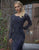 Primavera Couture - 3186 Sequined Long Sleeves Sheath Gown In Blue