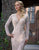 Primavera Couture - 3189 Bead Embellished Long Sleeves Gown In Pink and Silver