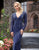 Primavera Couture - 3189 Bead Embellished Long Sleeves Gown In Blue