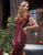 Primavera Couture - 3190 Bead Embellished Fitted Evening Gown In Red