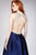 28892 Illusion Bodice Satin A-Line Gown