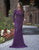 Primavera Couture - 3192 Sequined Long Sleeves Sheath Gown In Purple