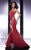 Panoply - 44211 One Shoulder Beaded Jersey Gown In Red