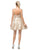Dancing Queen - 3196 Embellished V-neck A-line Cocktail Dress In Gold