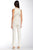 Taylor - Floral Lace Insert Crepe Flare Jumpsuit 5240M in White