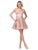 Dancing Queen - 3199 Embellished Off-Shoulder A-line Dress In Pink