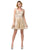 Dancing Queen - 3200 Embellished V-neck A-line Dress In Gold
