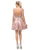 Dancing Queen - 3200 Embellished V-neck A-line Dress In Pink