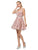 Dancing Queen - 3200 Embellished V-neck A-line Dress In Pink