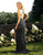 Primavera Couture - 3201 Embellished Plunging V-neck Sheath Dress In Black