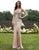 Primavera Couture - 3201 Embellished Plunging V-neck Sheath Dress In Pink