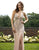 Primavera Couture - 3201 Embellished Plunging V-neck Sheath Dress In Pink