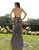 Primavera Couture - 3202 Embellished Plunging V-neck Trumpet Dress In Black and Multi-Color
