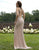 Primavera Couture - 3203 Sequined High Halter Back Cutout Gown In Pink