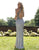 Primavera Couture - 3203 Sequined High Halter Back Cutout Gown In Gray