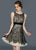 Lara Dresses - Lace Illusion Tulle A-Line Dress 32034 in Black and Neutral