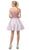 Dancing Queen - 3203 Appliqued Bodice Off Shoulder A-Line Dress In Pink