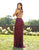 Primavera Couture - 3204 Swirl-Beaded Cut-In Sheath Gown In Red