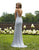 Primavera Couture - 3207 Sheer Plunging Neck Fully Beaded Evening Gown In Silver