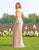 Primavera Couture - 3209 Sequined Embellished Plunging V Neck Gown In Pink and Silver