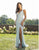 Primavera Couture - 3209 Sequined Embellished Plunging V Neck Gown In Blue