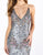 Primavera Couture - 3211 Strappy Plunging V-neck Gown with Slit In Gray