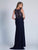 Dave & Johnny - 3211 Embellished Halter Sheath Dress in Blue