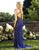 Primavera Couture - 3212 Bedazzled Deep Sweetheart Trumpet Dress In Blue