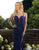 Primavera Couture - 3212 Bedazzled Deep Sweetheart Trumpet Dress In Blue