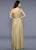 Lara Dresses - Shirred Asymmetrical High-Low Gown 32121 in Gold